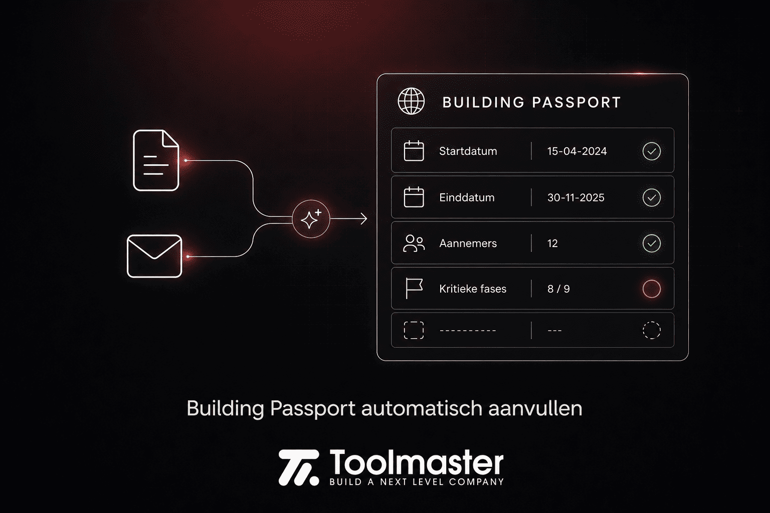 Building passport aanvullen